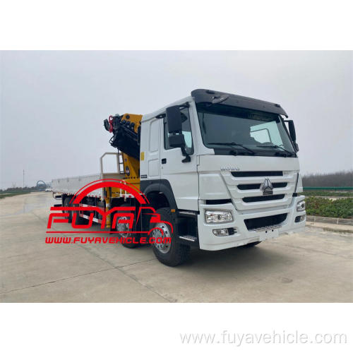 HOWO 8X4 Truck With Crane Folding Boom